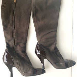 Rare Emporio Armani Pin Heel, Knee High Boots